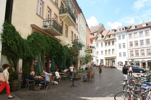 Heidelberg, Altstadt, Marktplatz, Alte Brücke, Neckar, Schloss Heidelberg, Unescos liste over Verdensarven, Baden-Württemberg, Sør-Tyskland