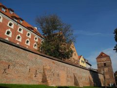 Det er mye å se langs bymurene fra middelalderen i Torun - både på utsiden og innsiden. Foto: © Tourism Torun Torun, gamlebyen, markedsplassen, rådhuset, Unescos liste over Verdensarven, Visla, Den tyske orden, Teutonerborgen, historisk, middelalder, Nord-Polen, Polen