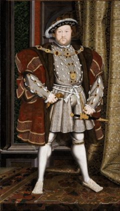 Henrik den 8. malt av Hans Holbein d.y. - kongen som ble bannlyst av Paven, som renset England for katolisismen og stengte alle klostrene. Kilde: Wikipedia Canterbury, Cathedral, West gate, Christ Church Gate, Minster, Thomas Beckett, England, River Stour, The Weavers, romertid, middelalder, early british gothic, Storbritannia