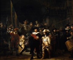 Rembrandts kanskje mest berømte maleri, det såkalte Nattvakten fra år 1642