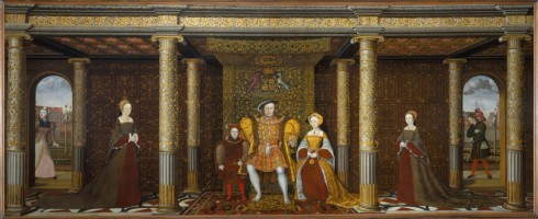 "Henrik den VIII. og hans familie" fra år 1545