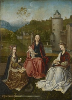 "The Virgin and Child with Saints Catherine and Barbara". The master of Hoogstraten, tidlig 1500-tallet.
