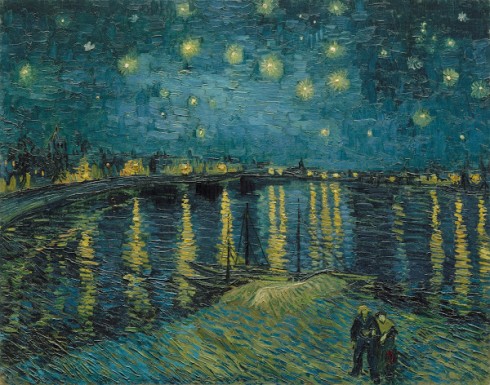 Stjernatt over Rhône, malt av Vincent van Gogh i Arles september 1888