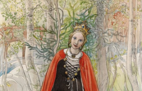 Carl Larsson, Prinsessan Vår, tidningen Jultomten 1898. Lärarstiftelsen. Foto: Per Myrehed. Bild beskuren.