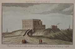 Illustrasjon av Norwich Castle fra magasinet Norwich, East Anglia, England, Storbritannia, Wensum, Tombland, Norwich Cathedral, bosses, St Peter Mancroft, Elm Hill, Castle Mound, Castle museum, The Bridewell, The Museum of Norwich at The Bridewell, Pottergate, Pull’s Ferry, Cow Tower, Guildhall, Princes Street, Maid’s Head, Bishop’s Bridge, Riverside