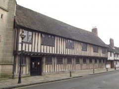 Her på King's New School i Church Street gikk vesle William på skole. Foto: Elliot Brown CC-BY-2.0 / Wikipedia Stratford-upon-Avon, William Shakespeare, The Bard, middelalder, bindingsverk, Shakespeare’s Birthplace, Clopton Bridge, Anne Hathaway, Mary Arden, New Place, Hall’s Croft, John Hall, Holy Trinity Church