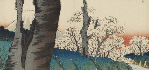 Også japansk kunst er representert i Ashmolean Museum - her en detalj av Utagawa Hiroshige, som levde i perioden år 1797-1858. Foto: © Ashmolean Museum, University of Oxford Oxford, Oxford University, Oxfordshire, Britain, England, College, Ashmolean Museum, High Street, Broad Street, Magdalen College, Christ Church, Broad Walk, Merton College, Merton Street, Radcliffe Square, Radcliffe Camera, All Souls College, Bodleian Library, Divinity School, Old School Quadrangle, Oxford Castle, Balliol College, Trinity College, St Edmund Hall, St Mary the Virgin, The Bear, Eagle and Child, Lamb and Flag