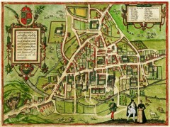 Da dette kartet ble tegnet i år 1575 var de fleste av dagens colleger allerede etablert. Kilde: Wikipedia Cambridge, Cambridgeshire, Cambridge University, River Cam, King’s College Chapel, Trinity, King’s grade, Fitzwilliam Museum, Madelene Bridge, Bridge Street, St. Bene’t’s Church, Great St. Mary, Bridge Street, St. John’s College, Bridge of Sighs