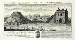 Cambridge Castle slik den fremsto anno 1730. Den er nå borte. Illustrasjon av Buck Brothers. Kilde: Wikipedia Cambridge, Cambridgeshire, Cambridge University, River Cam, King’s College Chapel, Trinity, King’s grade, Fitzwilliam Museum, Madelene Bridge, Bridge Street, St. Bene’t’s Church, Great St. Mary, Bridge Street