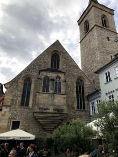 agidienkirche-wenigermarkt-5 Erfurt, Thüringen, Tyskland, middelalder, Krämerbrücke, Domplatz, Dom St. Marien, St. Severikircher, Fischmarkt, Kleinmarkt, Alte Synagoge, Martin Luther, Augustinerkloster, Anger, Angermuseum, Zitadelle Petersberg, Marktstrasse