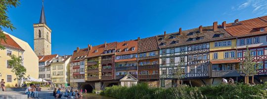 Krämerbrücke - Erfurt, Thüringen, Tyskland, middelalder, Krämerbrücke, Domplatz, Dom St. Marien, St. Severikircher, Fischmarkt, Kleinmarkt, Alte Synagoge, Martin Luther, Augustinerkloster, Anger, Angermuseum, Zitadelle Petersberg, Marktstrasse